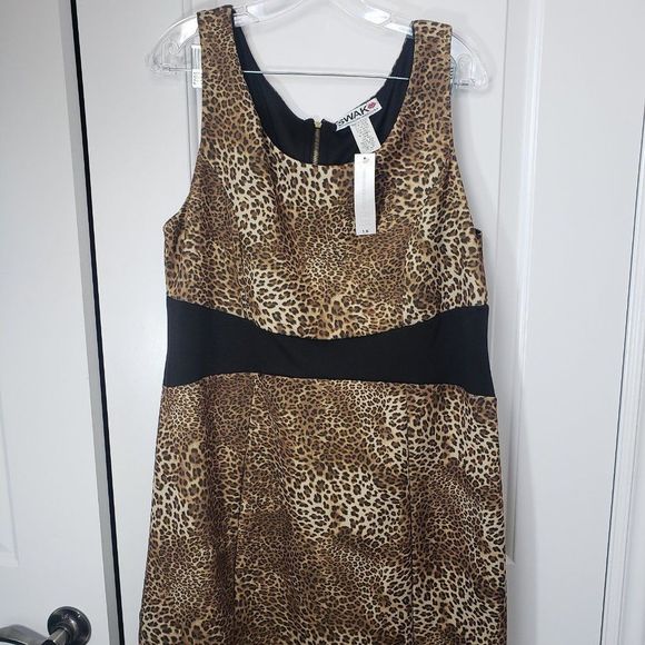 NEW SWAK Leopard print plus size Dress 1x - Picture 4 of 8